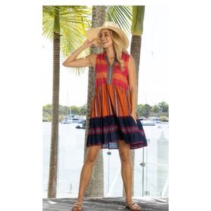 LULALIFE Mili tropical 100% cotton sleeveless THELMA SUNDRESS M